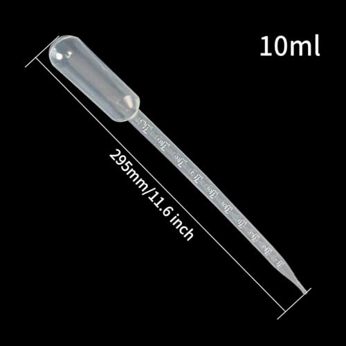 Yesallwas Plastic pippets Dropper 10ml 20Pcs, Large Pipette Dropper for Lab Measuring and distributing Liquid