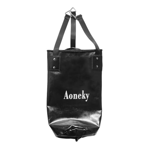 Aoneky Leather Unfilled Punching Bag for Beginners - Karate Kicking Bag, Small Hanging Boxing Bag, Mini Kickboxing Bag