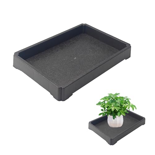 6 Inch Black Plant Saucer Tray, Heavy Duty Resin Flower Pot Drip Tray, Water Catcher for Indoor Outdoor Planters and Seed Starting - size: 6 Inch