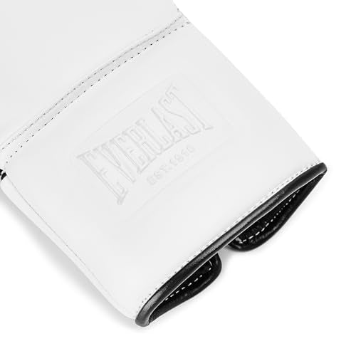 Everlast Powerlock OG Pro Boxing Gloves - color: White/White/Black, size: 10oz