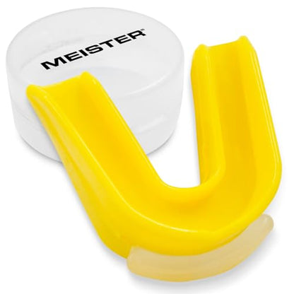 Meister Moldable Double Mouth Guard w/Case - Yellow - color: Yellow