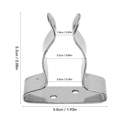 Stainless Steel Boat Hook Spring Clamp Holder Bracket Clip Versatile Hook for Boat RV Home Silver