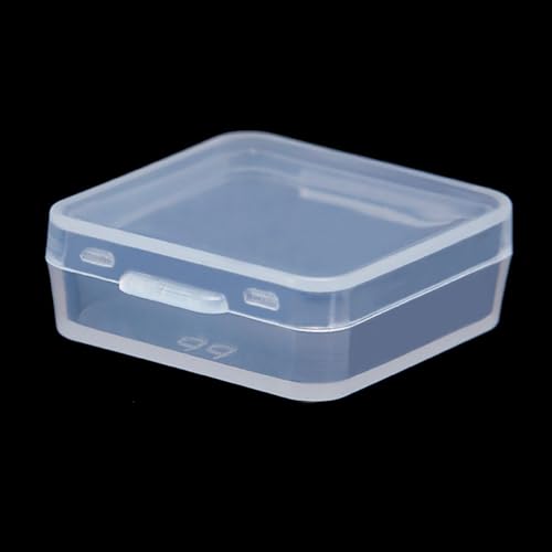 12 Pack Clear Square Plastic Beads Storage Containers Box (1.06 x 1.06 x 0.39 Inch), Square Bead Organizers for Small items, Crafts, Beads, Coins, Jewelry and Business Cards - size: 1.06 x 1.06 x 0.39 Inch