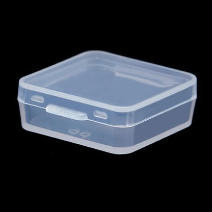 12 Pack Clear Square Plastic Beads Storage Containers Box (1.06 x 1.06 x 0.39 Inch), Square Bead Organizers for Small items, Crafts, Beads, Coins, Jewelry and Business Cards - size: 1.06 x 1.06 x 0.39 Inch