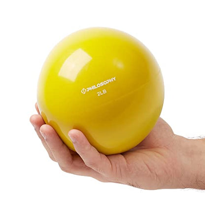 Philosophy Gym Toning Ball - Soft Weighted Mini Medicine Ball - style: 2 LB