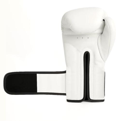 Boxing Gloves for Men & Women – Premium Synthetic Leather Training Gloves for Boxing, Kickboxing, Muay Thai, Sparring & Heavy Bag Work with Wrist Support – White - size: 10oz
