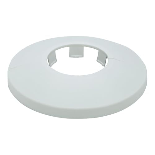 Flange Pipe Cover Decoration 2 Pack, ABS Wall Split Flange, Round Escutcheon Plate for 1.26"/ 30mm Diameter Pipe Water Pipe Faucet Decoration Accessories, Plumbing Cover Plates (White) - color: 2 pieces, size: 32mm/1.26 inch