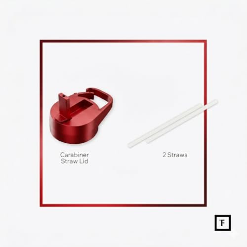 IRON °FLASK 40 oz Wide Mouth Water Bottle with Straw - color: Fire Red, style: Straw - 40 Oz (1 Lid)