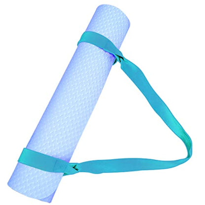 Tenalleys 1Pcs Adjustable Yoga Mat Strap Multi-Purpose Straps Easy-Cinch Yoga Mat Sling - color: Light Blue