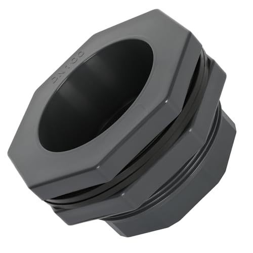 MARGAR 4“ Bulkhead Fitting for Tank, Industrial UPVC Water Tank Connector Adapter Fitting for Rain Barrels，Ponds，Pools，Aquariums