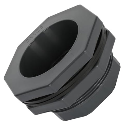 MARGAR 4“ Bulkhead Fitting for Tank, Industrial UPVC Water Tank Connector Adapter Fitting for Rain Barrels，Ponds，Pools，Aquariums