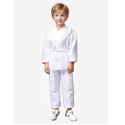 MSMAX Karate Gi for Kids Students Martial Arts Training Uniform with Belt for Judo and Karate Taekwondo Jiu Jitsu - size: 0