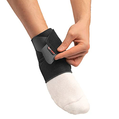 Universal Ankle Compression Wrap – Hot and Cold Therapy System Ankle Support with Direct Stick Packs & Dual Compression Straps – Breathable & Hypoallergenic Design - style: Ankle