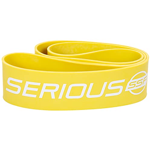 Serious Steel Fitness 32" Resistance Training Bands (Portable Exercise Band System Training Bands- Great for Individuals Under 5'10") - color: #6 Yellow (80-200 lbs.)