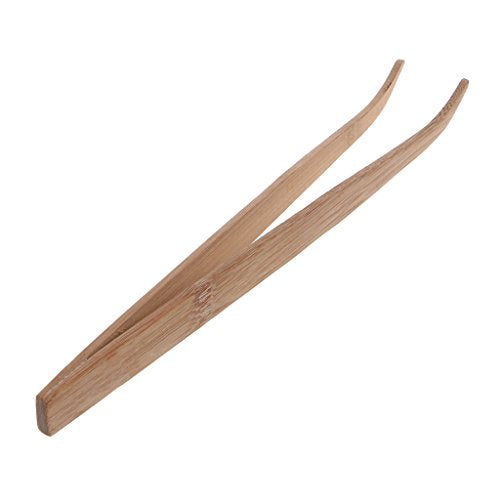 Feeding Tongs,11in Feeding Tweezers Eco-Friendly Bamboo Long Curved Tweezers Lightweight Curved Forceps Nipper Perfect for Reptiles