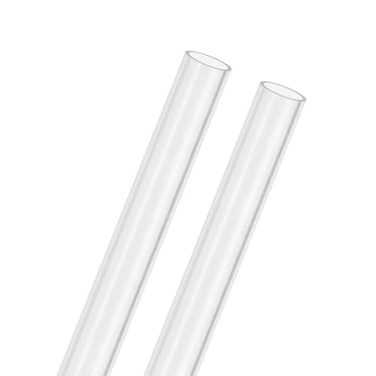 M METERXITY 2-Pack Clear Rigid Acrylic Pipe, 11mm[0.43"] ID x 13mm[0.51"] OD Plastic Round Tube for Water Cooling System/Lamps/Fountains/Aquariums/Display Stand, Acrylic Tubing [305mm/12IN] - size: 11mm ID x 13mm OD
