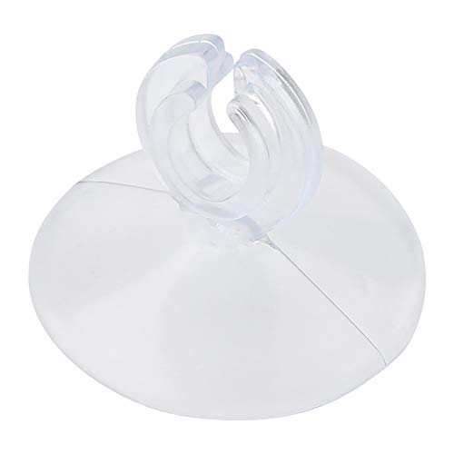 50pcs Aquarium Sucker Clips, Fish Tank Hose Holder Clamps, Airline Tube Holders with Ultra Strong Suction, Transparent Rubber Suction Cup Clips for Oxygen Pump Soft Pipe and Power