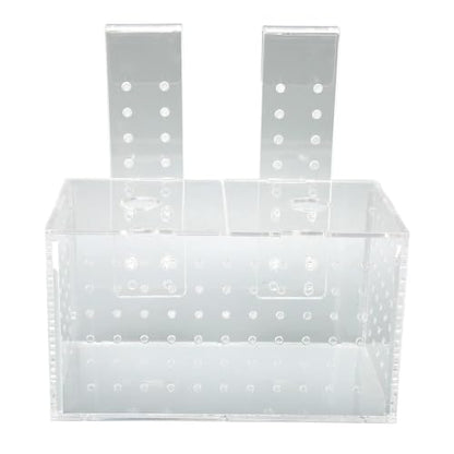 Fish Breeding Isolation Box with Transparent Lid, Acrylic Material, Easy Hook Installation for Fish Tank, Protect Newborn Fish, Improve Survival Rate (17 * 9 * 10CM)