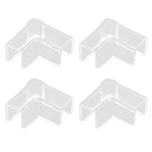 Fish Tank Corner Protector, 4PCS Fish Tank Edge Protector Clear Fish Tank Support Tools Clear Aquarium Fish Tank Glass Cover Protector Easy Install,10mm