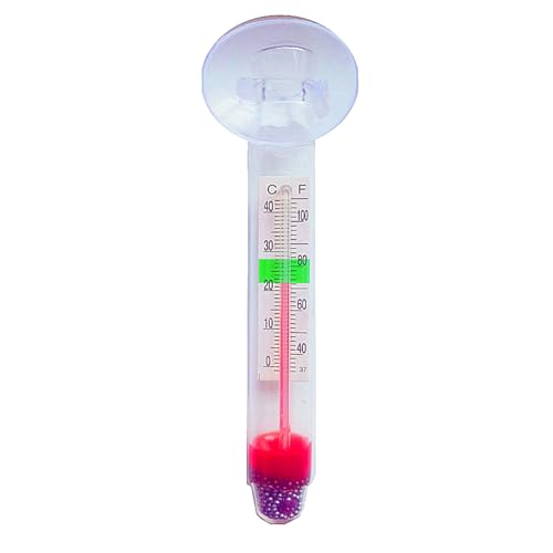 Liquid-in-Glass Aquarium Thermometer Measure Temp Meter Tools Floating Water Temperature Meter Aquarium Thermometer Floating - color: Little fat waterproof1