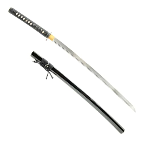 Hand Forged 1045 Heat-Tempered Katana, Full Tang Sword - color: Bamboo