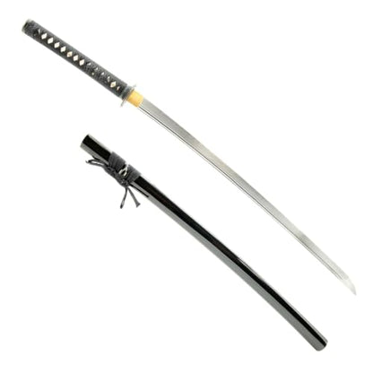 Hand Forged 1045 Heat-Tempered Katana, Full Tang Sword - color: Bamboo