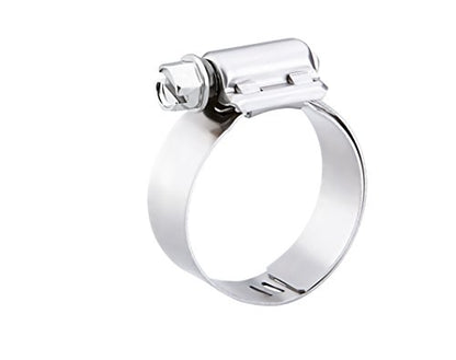 Breeze - 9416H Liner Stainless Steel Hose Clamp, Worm-Drive, SAE Size 16, 13/16" to 1-1/2" Diameter Range, 1/2" Bandwidth (Pack of 10)