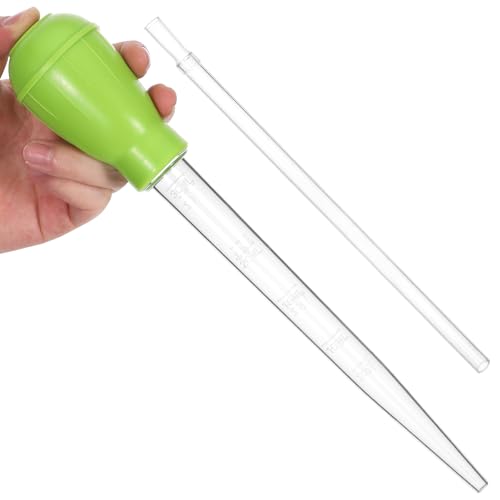 Long Turkey Baster for Aquarium Water Changer Siphon Waste Remover Coral Fish Feeder Waste Clean Tool Manual Acrylic Pipette Suction Dropper with Extension Pipes for Fish Tank Cleaning Pipette
