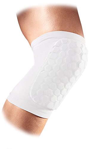 McDavid Moisture Wicking HEX Technology Knee Sleeves for Women/Men, Elbows & Shins Protection, Hex Pads - color: White, size: Medium