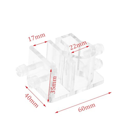 ZYAMY 2PCS 60mm White Transparent Acrylic Fish Tank Stabilizer Bracket Inlet and Outlet Pipe Holder with Screws Aquarium Clamp Stand