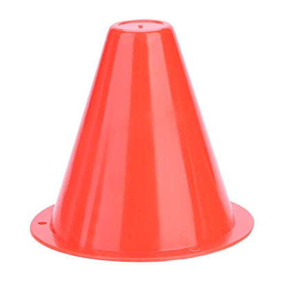 WNSC Football Marking Discs, Unbreakable PE Cone Shape 10pcs Football Cone, Improve The Controlling Ability of Football for Football Training Games for Boys(red)