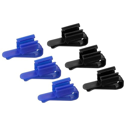 Fish for Tank Mounting Clip, Adjustable Hose Clamp Mounting Clip Water Pipe Hose Holder for 0.3"-1" Dia Tube, (Blue/Black), Intended for Aquarium Air Pump/Pipe Organizer