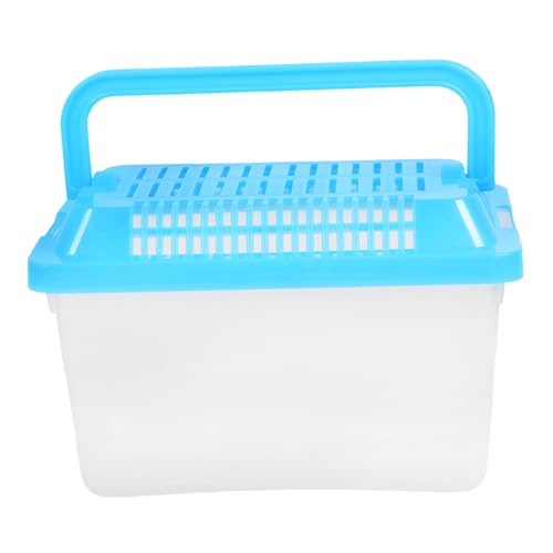 FRCOLOR 2pcs Plastic Fish Acclimation Box Turtle Tank Reptile Tortoise Aquarium Mini Hamster Cage Climbing Pet Container