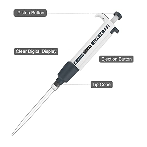 Micropipette 1000-5000ul Manual Adjustable Single Channel Pipettes High Accurate Lab Pipettors with Pipette Tips - color: 1000-5000ul