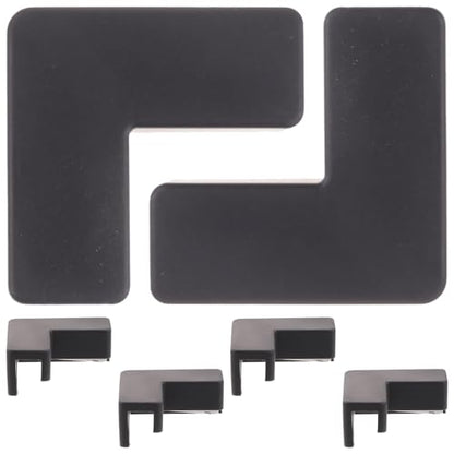 YARNOW 6pcs Black Silicone Fish Tank Corner Protectors Anti-Collision Bumpers Pet Carrier Edge Guards Medium Size Safety Bumper for Aquarium and Home Use