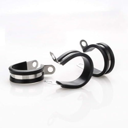 LOKMAN 20 Pack 1/4 Inch Stainless Steel Cable Clamp, Rubber Cushioned Insulated Clamp, Metal Tube Holder for Tube, Pipe or Wire Cord Installation