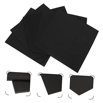 Toddmomy 5pcs Fish Tank Insulated Pad Thick Non-Skid Cushion for Aquarium Heat Preservation and Shock Absorption Black Non- Mat for Fish Tanks