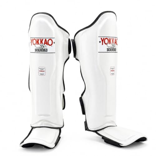 YOKKAO Matrix Muay Thai Kickboxing MMA Shin Guards with Knee Guards - color: Matrix White, size: Large