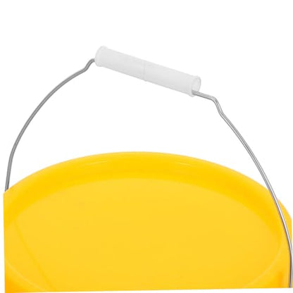 Heavy Duty Plastic Bucket with Lid Portable Water and Food Storage Container for Household Use Leak Resistant Design Space Saving Stackable Pail with Handle Versatile