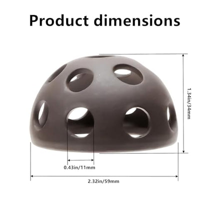 2 Pcs Ceramic Aquarium Cave, Fish & Shrimp Breeding Hideout with Holes - Hemispherical Shelter for Freshwater & Saltwater Tanks, Betta, Cichlid, Crayfish - Porous Pot Decor Hiding Spots Habitat