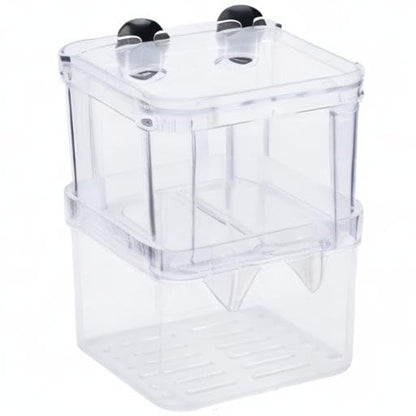 Aquarium Fish Breeder Box Plastic Fish Isolation Breeding Box Hatching Incubator Box for Baby Fish Shrimp Clownfish Guppy （S）