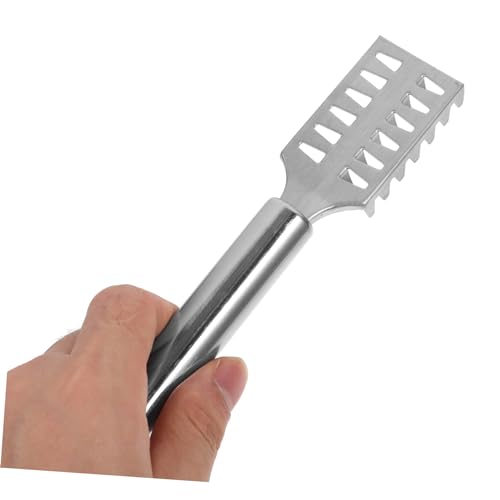 COLLBATH Stainless Steel Fish Scale Shaver with Lid Fast Cleaning Fish Skin Remover Comfortable Grip Effortless Use Seafood Tool for Home Kitchen