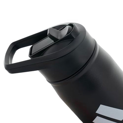 adidas Straw Lid Metal Water Bottle 600 mL - color: Black/White/Black/M/2