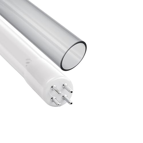LSE Lighting Combo Package UV Bulb ATS4-739 & Sleeve ATS1-759D Intended for Aqua Service ATS | 29" 4-Pin Ultraviolet Lamp & Quartz Sleeve | High Performance Replacement Kit | Designed in USA