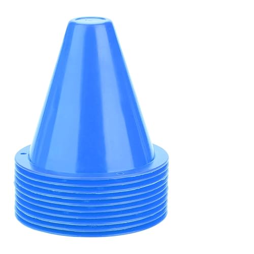 OUKENS Training Marker Cones, 10pcs 3 Inch Mini Sports Cones Football Training Sports Equipment Roller Skating Barriers Plastic Marker Holder Accessory for Fitness Practice - color: Blue