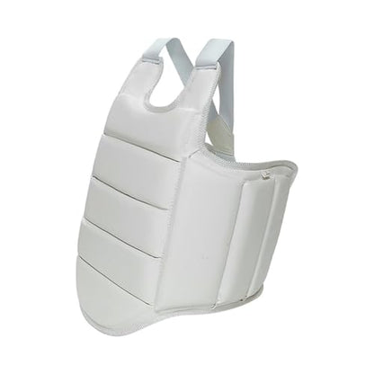 Karate Sparring Gear Chest Protector, White Reversible Taekwondo Boxing MMA Martial Arts Muay Thai Kickboxing Training Body Protector - size: X-Large