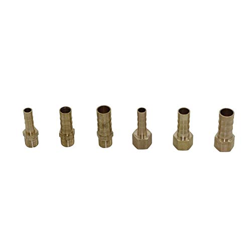 Spray Water Connection Brass 1/8" Female/Male Thread To 6/8/10mm Pagoda Connector Aquarium Adapter Water Hose Connector Gas Soft Tube (Color : Gold)