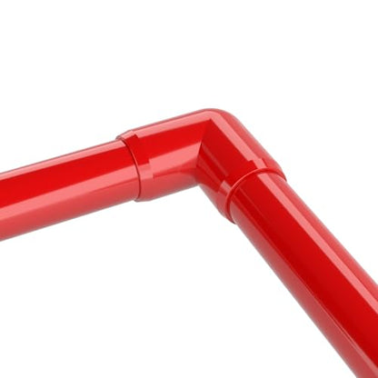 1” 90 Degree Elbow Furniture Grade PVC Fitting in Red, Made in USA, UV-Resistant, Impact-Proof, 1.315” Actual Socket Diameter (Pack of 4) - F00190E-RD-4 - color: Red