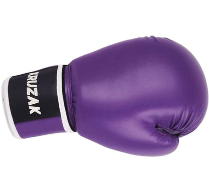 Kruzak Plain Boxing Gloves for Sparring, Kickboxing, Muay Thai, Martial Arts & MMA Fighting - Men & Women Punch Bag Mitts Training and Focus Pads Punching - color: Purple, size: 10 oz