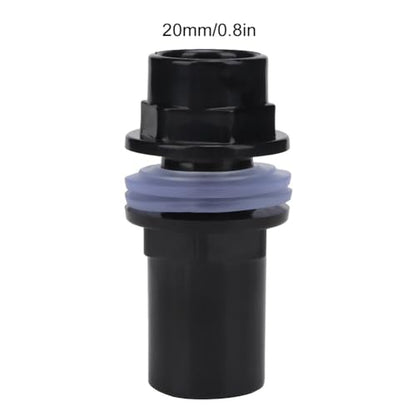 5Pcs PVC Aquarium Pipe Connectors Hexagonal Ends with Rubber Seal for Fish Tank Tubing Leak-Proof Air Pump Fittings(Inner Diameter 20mm) - size: Inner Diameter 20mm